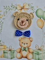 1 Stück Teddybär Bär gehäkelt crochet orsetto uncinetto 799
