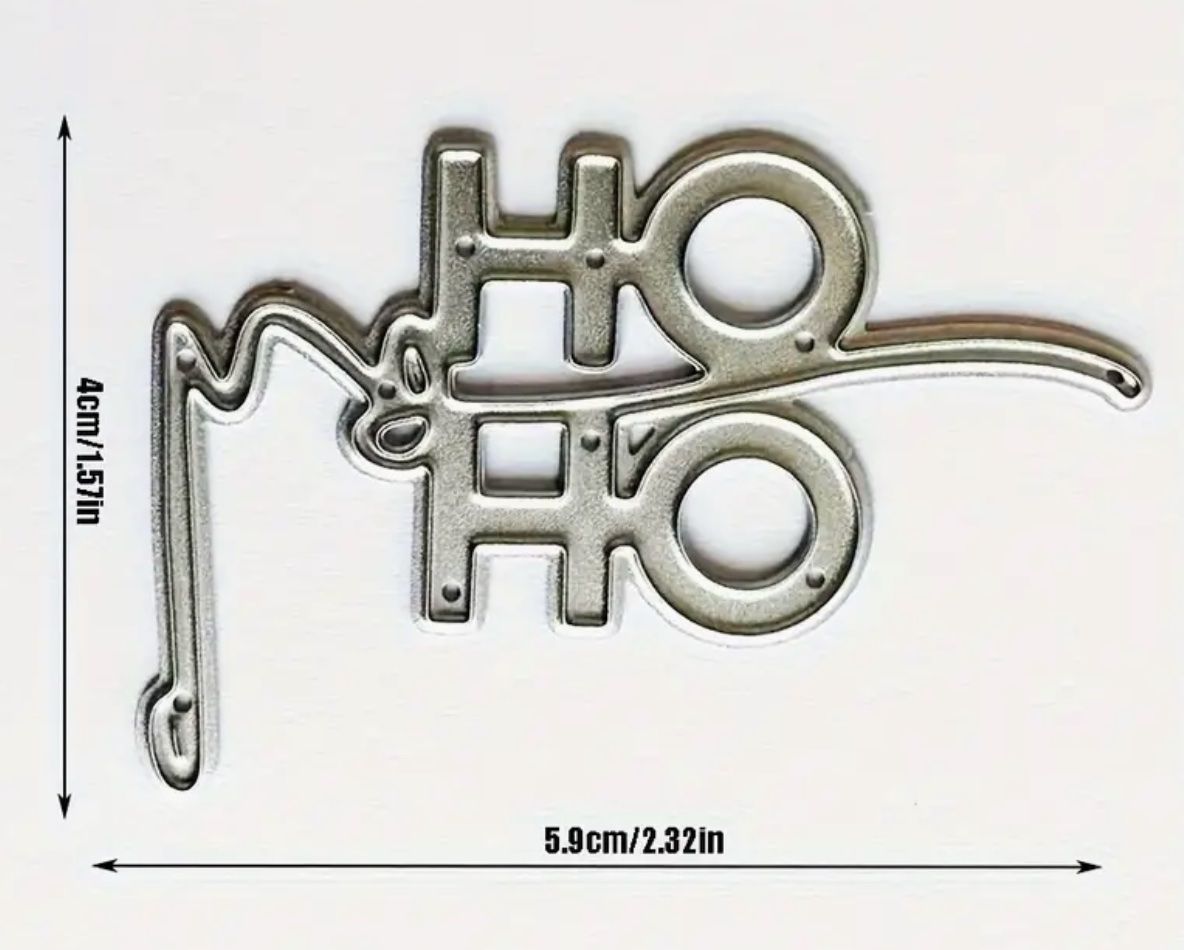 Schablonen: Text Ho Ho Ho  - Stanzschablone – Neu und originalverpackt aus Frenkendorf von jazzplatten 1