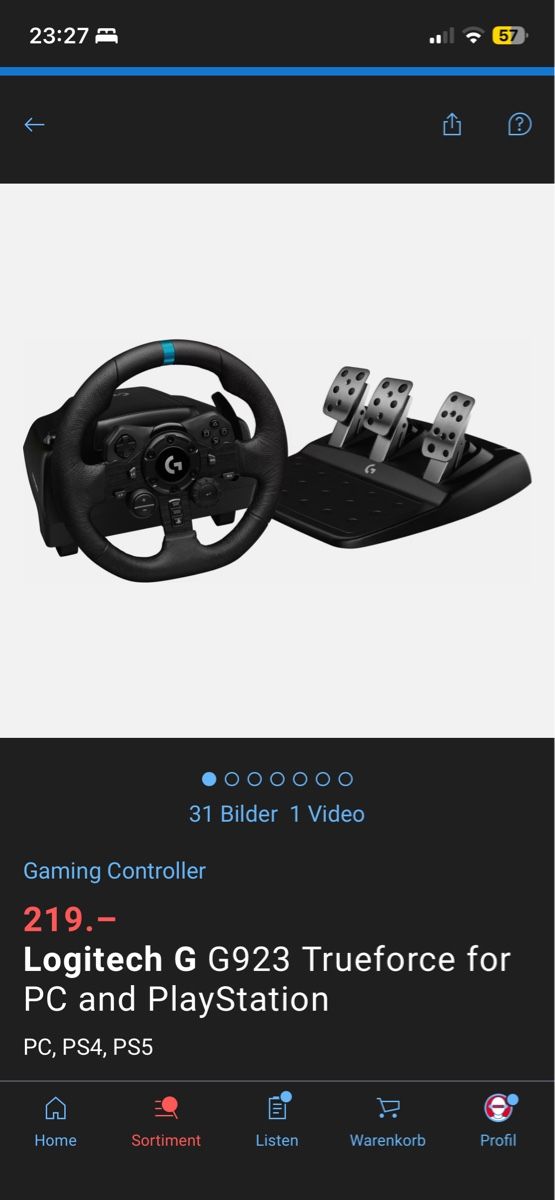 Logitech Controller: Sim racing setup; G923 + Playseat +  Shifter – Usato da Basel venduto da Leny2002 6
