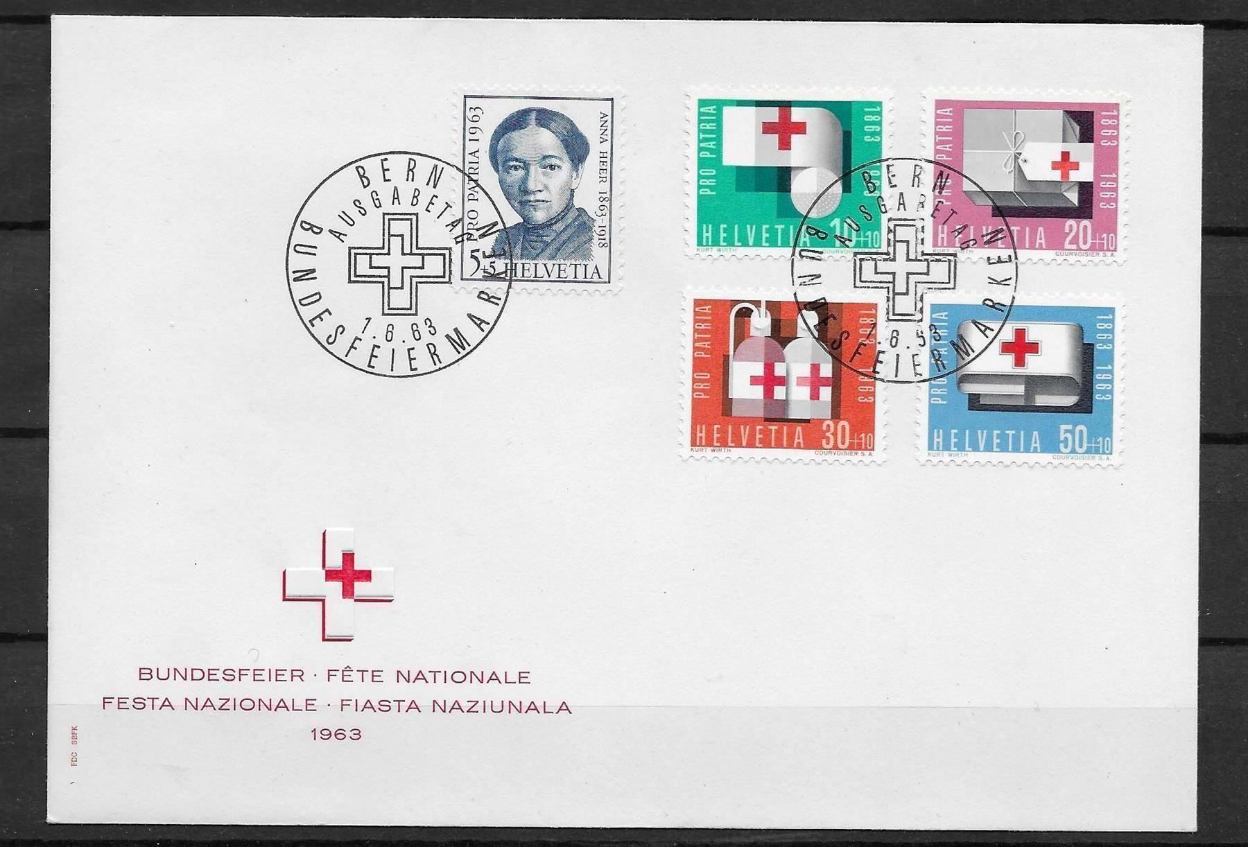Tutti i francobolli: FP1963 - FDC Pro Patria 1963 – Usato da Trélex venduto da Phil_Albert