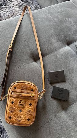 Original MCM Camera Bag in Cognac Top Zustand!