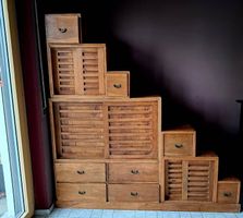 Scaffale con ripiani e cassetti spostabili 