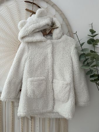 Kuschelige Teddy Jacke mit Ohren, Gr. 116