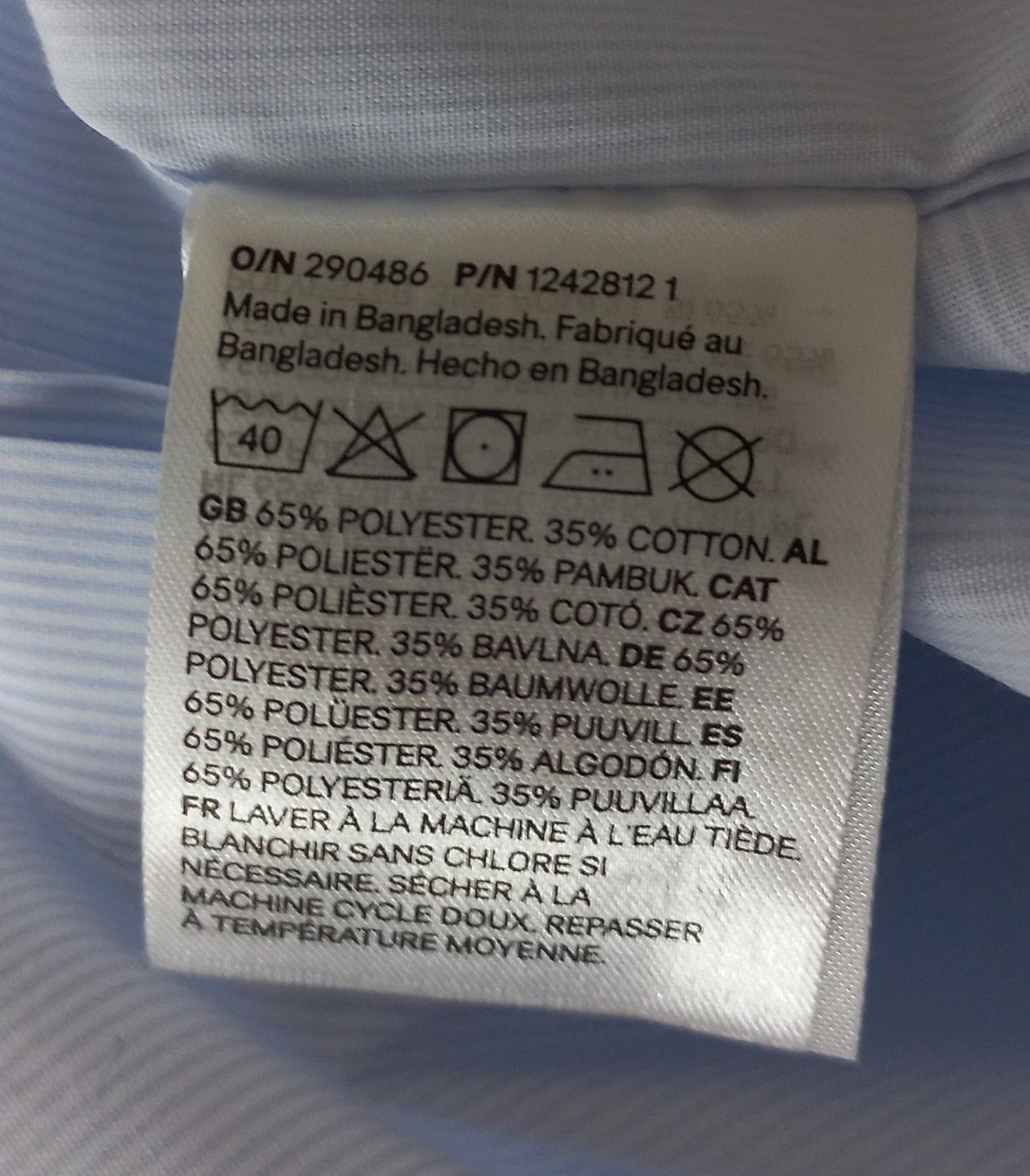 H&M Camicette: H&M Langarmbluse hellblau gestreift, Gr. L, fabrikneu – Nuovo e nell'imballaggio originale da Wettingen venduto da tonia3 4