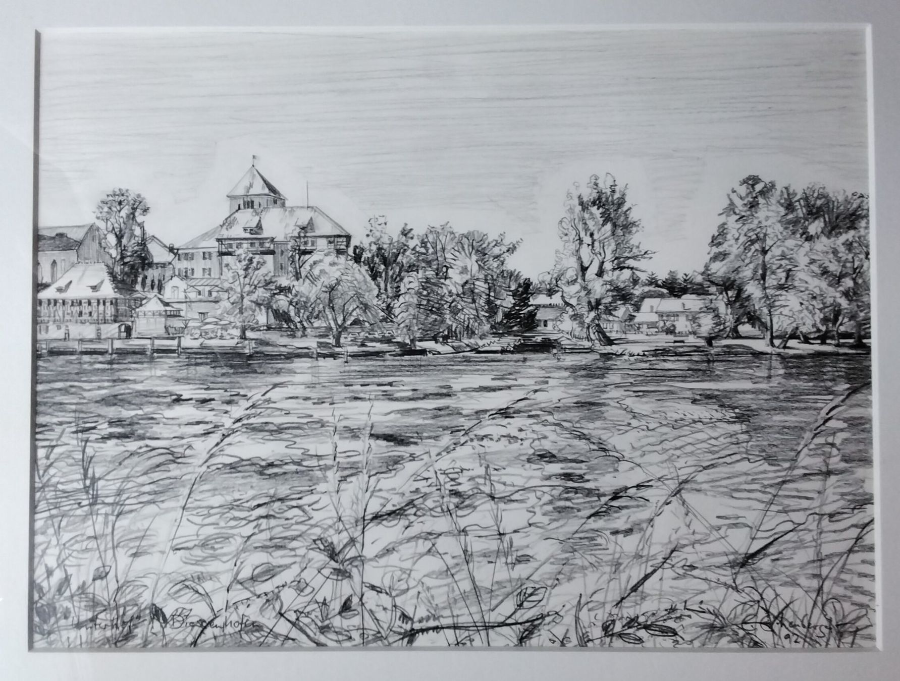 Tableaux: E. Eichenberger Original Bleistiftzeichnung 'Diessenhofen' – D'occasion à Cavigliano par zamamasa 1