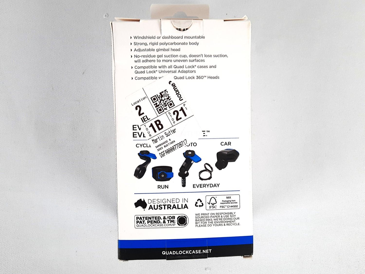 Quad Lock Staffe: QUAD-Lock-Car-Mount – Nuovo (secondo la descrizione) da Beinwil am See venduto da Restwert_Beinwil 4