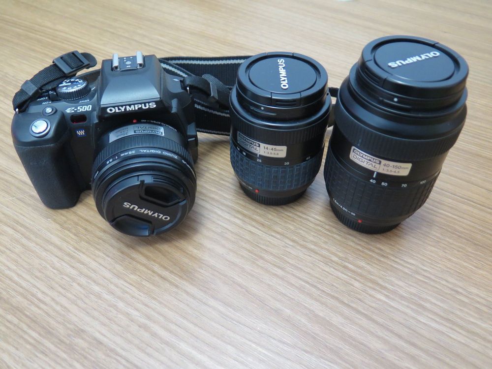 Olympus E500 REFLEX double kit + macro Kaufen auf Ricardo