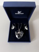 Swarovski Set Kette mit Herzanhänger und Ohrhänger