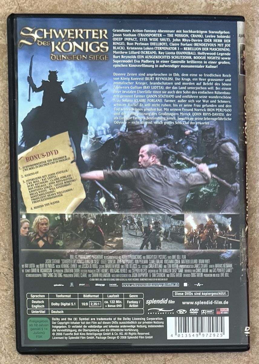 Tutti i DVDs: SCHWERTER DES KÖNIGS  – Nuovo (secondo la descrizione) da Dietikon venduto da AndreaSch01 1