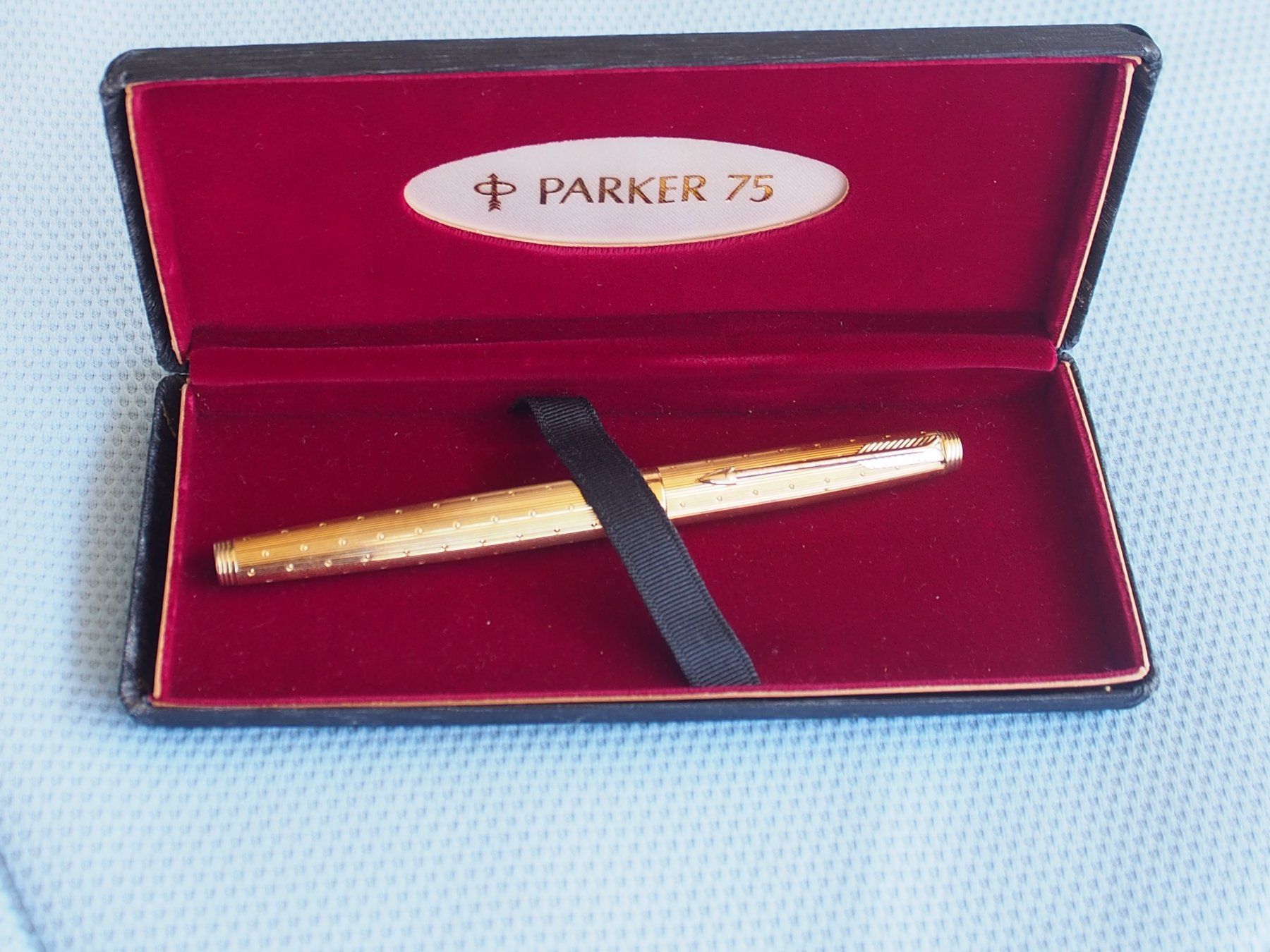 Waterman Penna & Evidenziatori: Parker 75 plaqué or strié – Usato da Meyrin venduto da SRemka