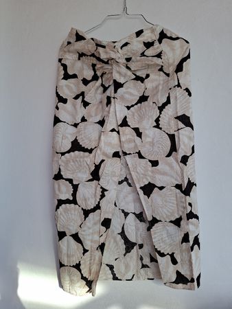 H&M jupe Muschelprint beige-schwarz EUR36 neuwertig