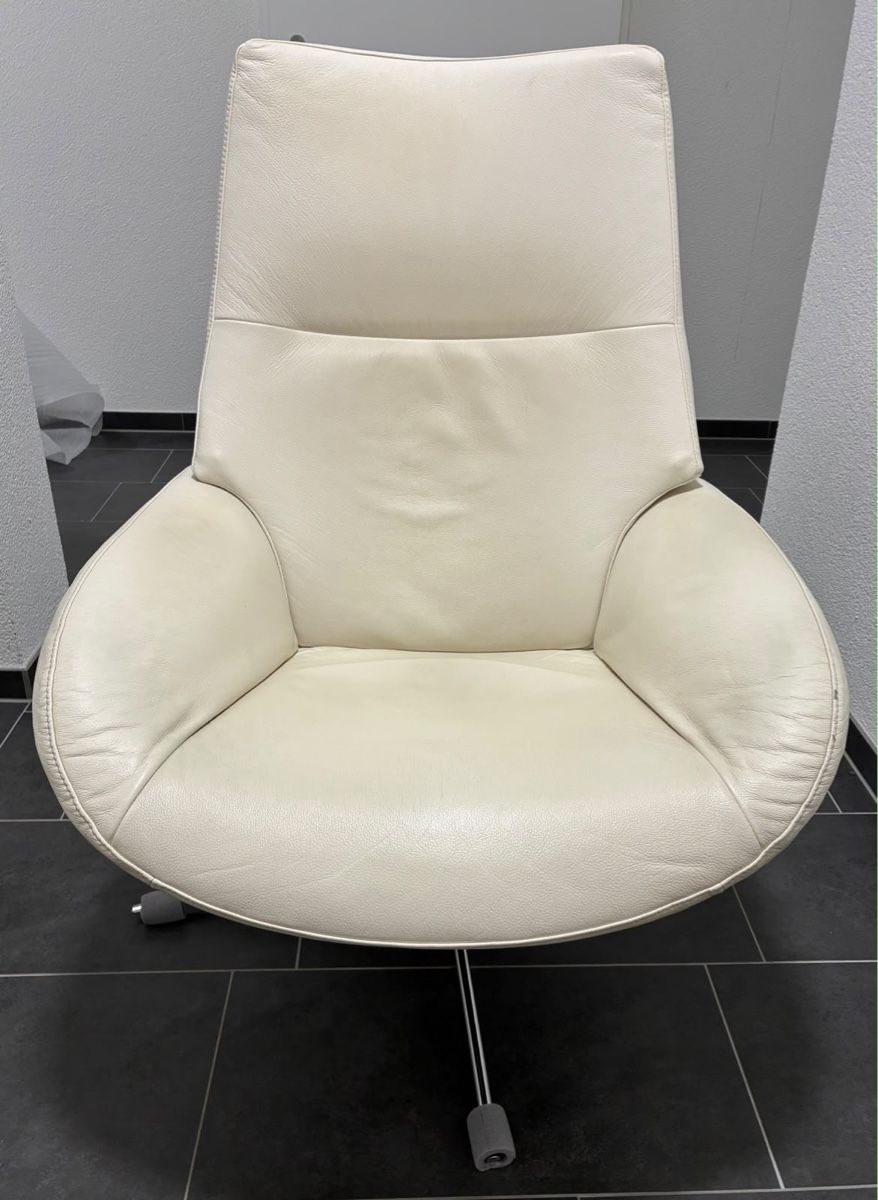 Pfister Sessel: Sessel Lotus, Leder, weiss – Gebraucht aus Münchenbuchsee von jobowa 1