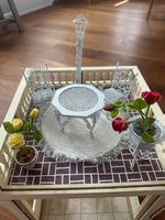 Puppenhaus Gartenmöbel-Set aus Metall  Maßstab ca. 1:12
