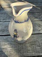 Handbemalte Keramik-Krug/Vase - Vintage Sommerdeko!