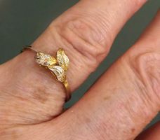 Ring 925 Silber teilvergoldet