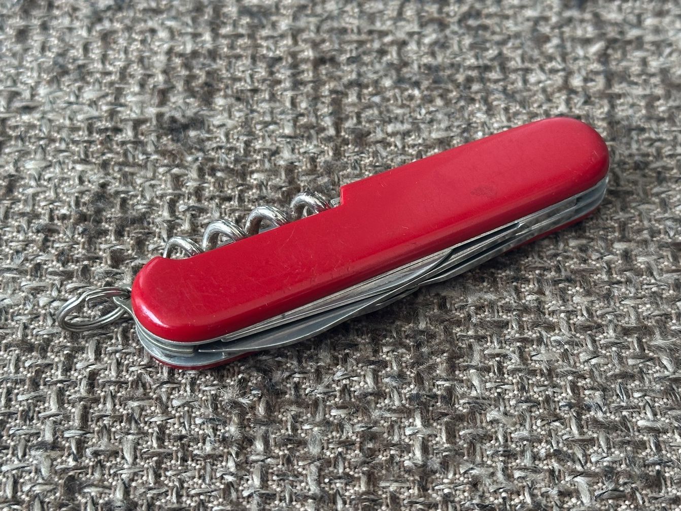 Victorinox Coltelli tascabile: Altes Sackmesser ELINOX Rot 91mm – Usato da Dübendorf venduto da lan1808 1