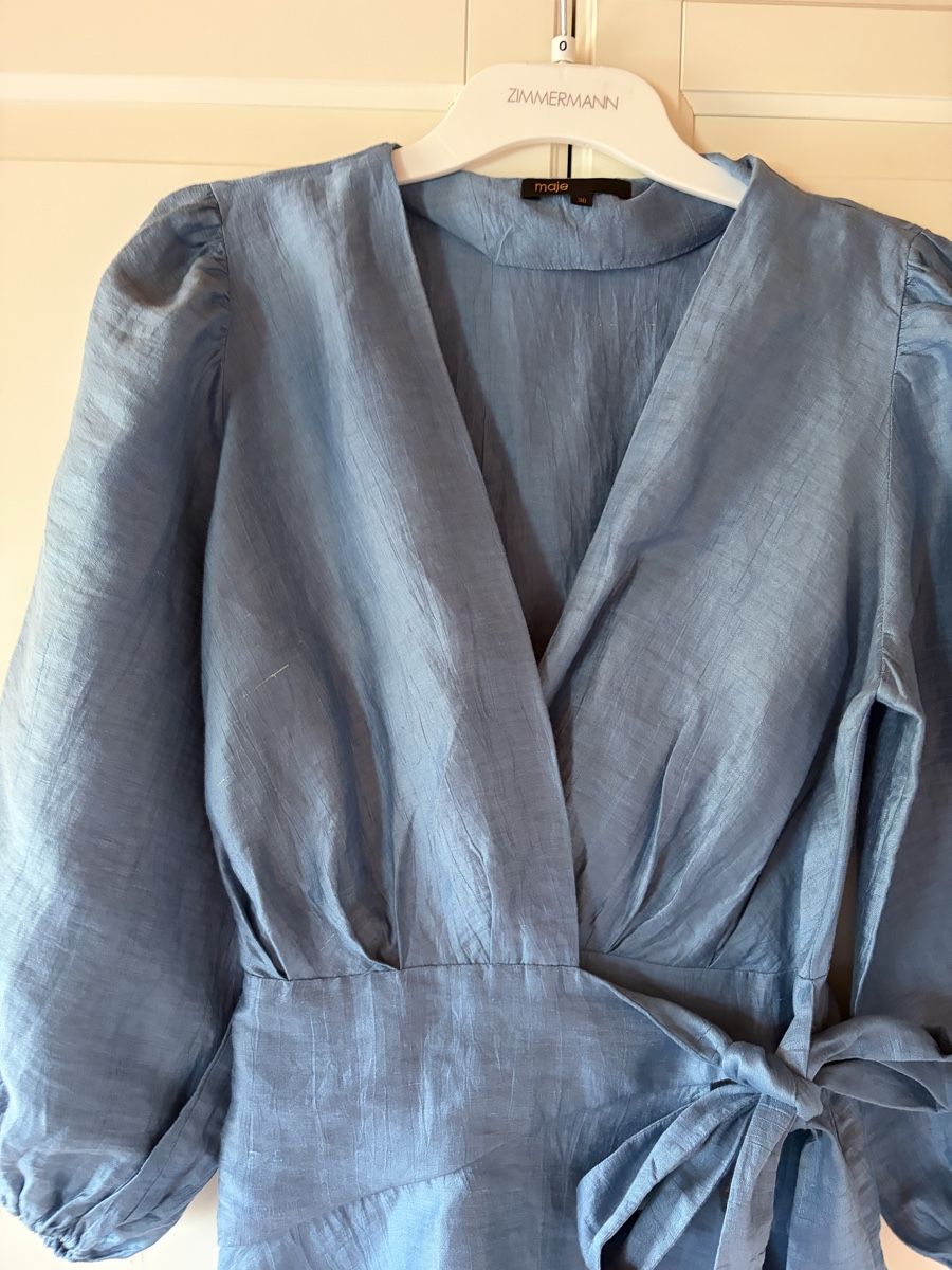 Maje Robes: Maje Linen Blue Dress – D'occasion à St.Josefen par lop_lh8d 6