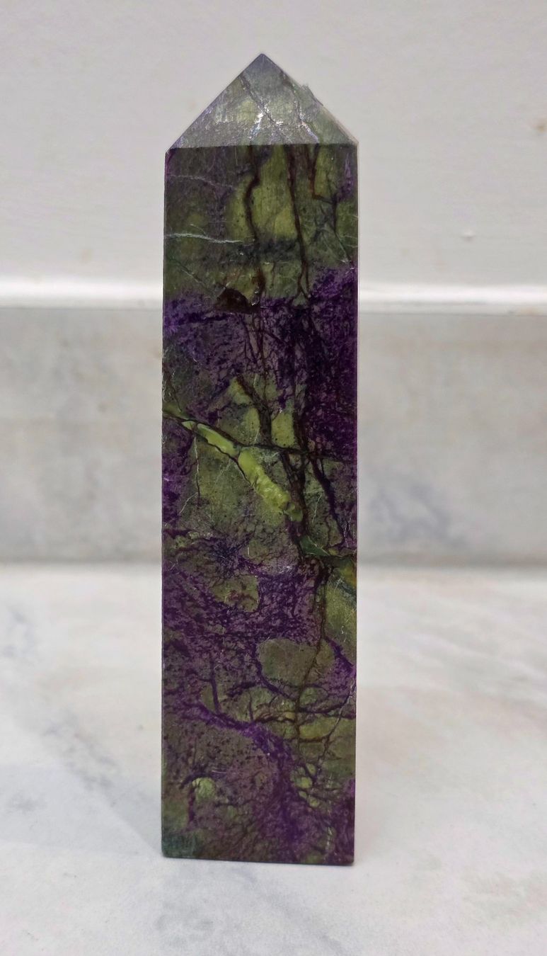 Minerali & Pietre curative: Atlantisit Obelisk 131g – Nuovo e nell'imballaggio originale da Matzingen venduto da Shay_Crystalz 1