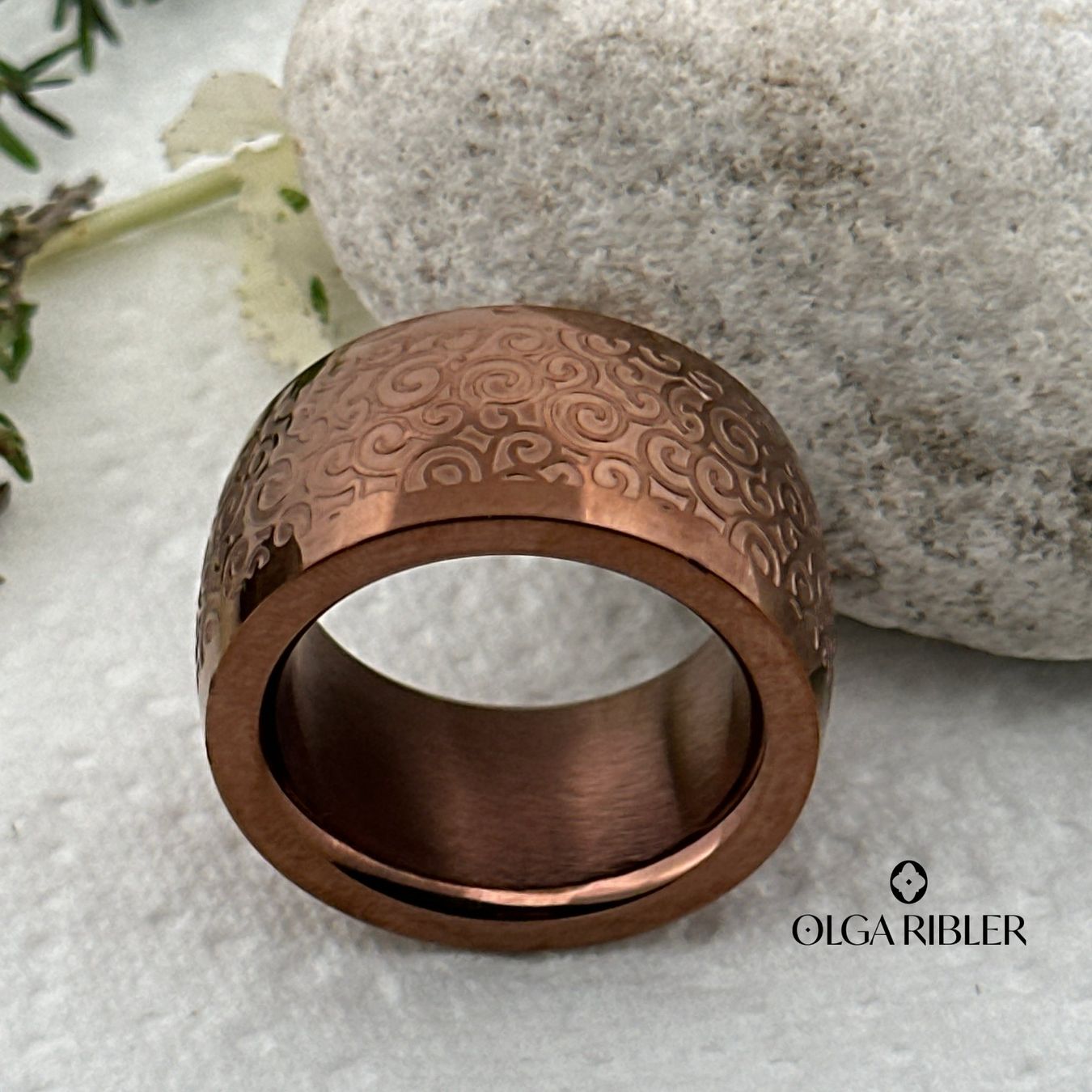 Olga Ribler Anelli: Massiver Ring Edelstahl - matt - Grösse 61 – Nuovo (secondo la descrizione) da Luzern venduto da Schmuckoutlet 4
