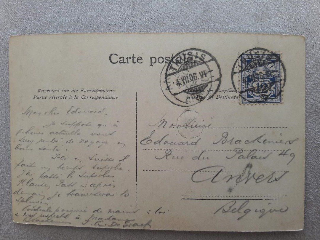 Cartoline postali: RAGAZ   -  Taminaschlucht  - 1906 – Usato da Delémont venduto da Domdom1 1