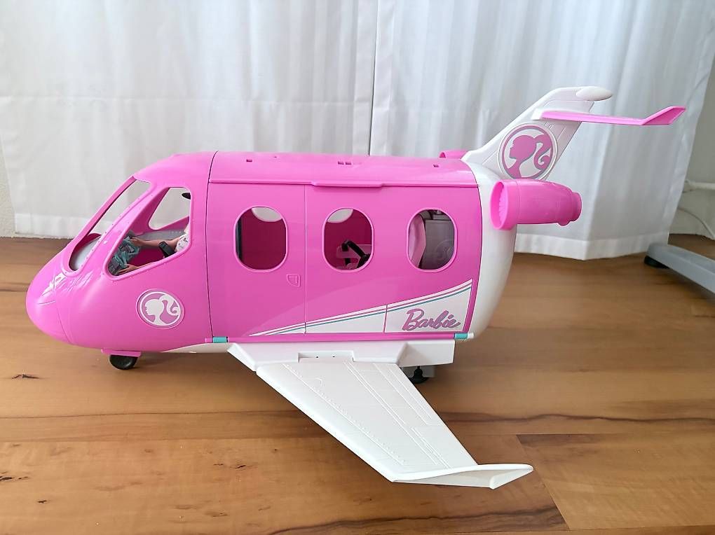 Barbie SET Flugzeug mit Barbie + Auto + Motorrad MEGA (Gebraucht) in ...