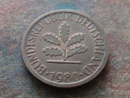 DEUTSCHLAND 1 Pfennig 1980