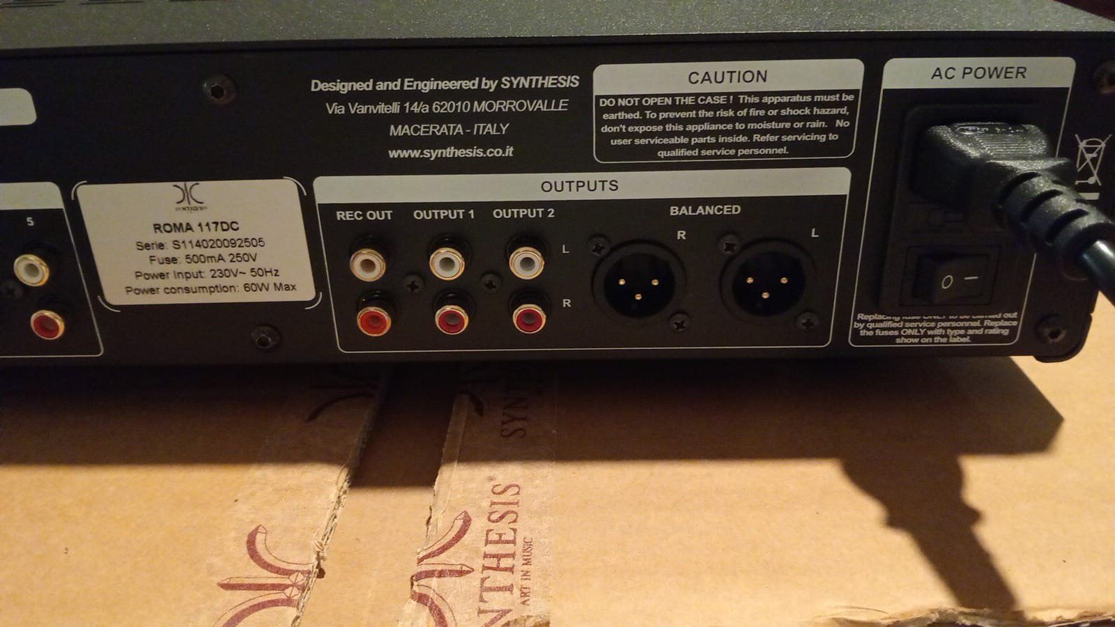 Verstärker: Preamplifier Synthesis Audio 117 DC – Neu und originalverpackt aus St-Cergue von per_6cx5 7