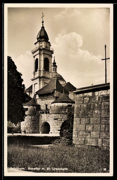 Cartoline postali: AK Solothurn, Baseltor mit St. Ursenturm – Usato da Berlin venduto da bartko-reher