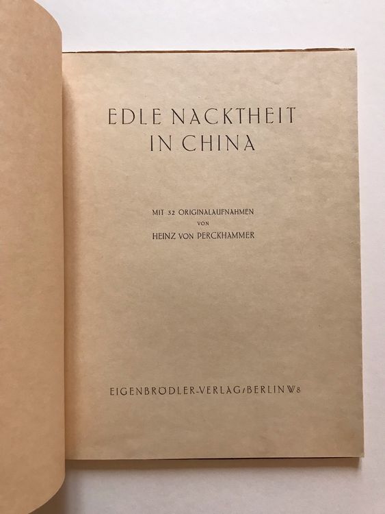 Heinz Perckhammer Edle Nacktheit In China Kaufen Auf Ricardo