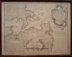 Rare Carte Maritime XVIIIe – Attack of... – Gravure Original