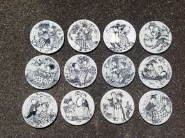 les mois de l'amour - plaques murale 70's - Nymølle