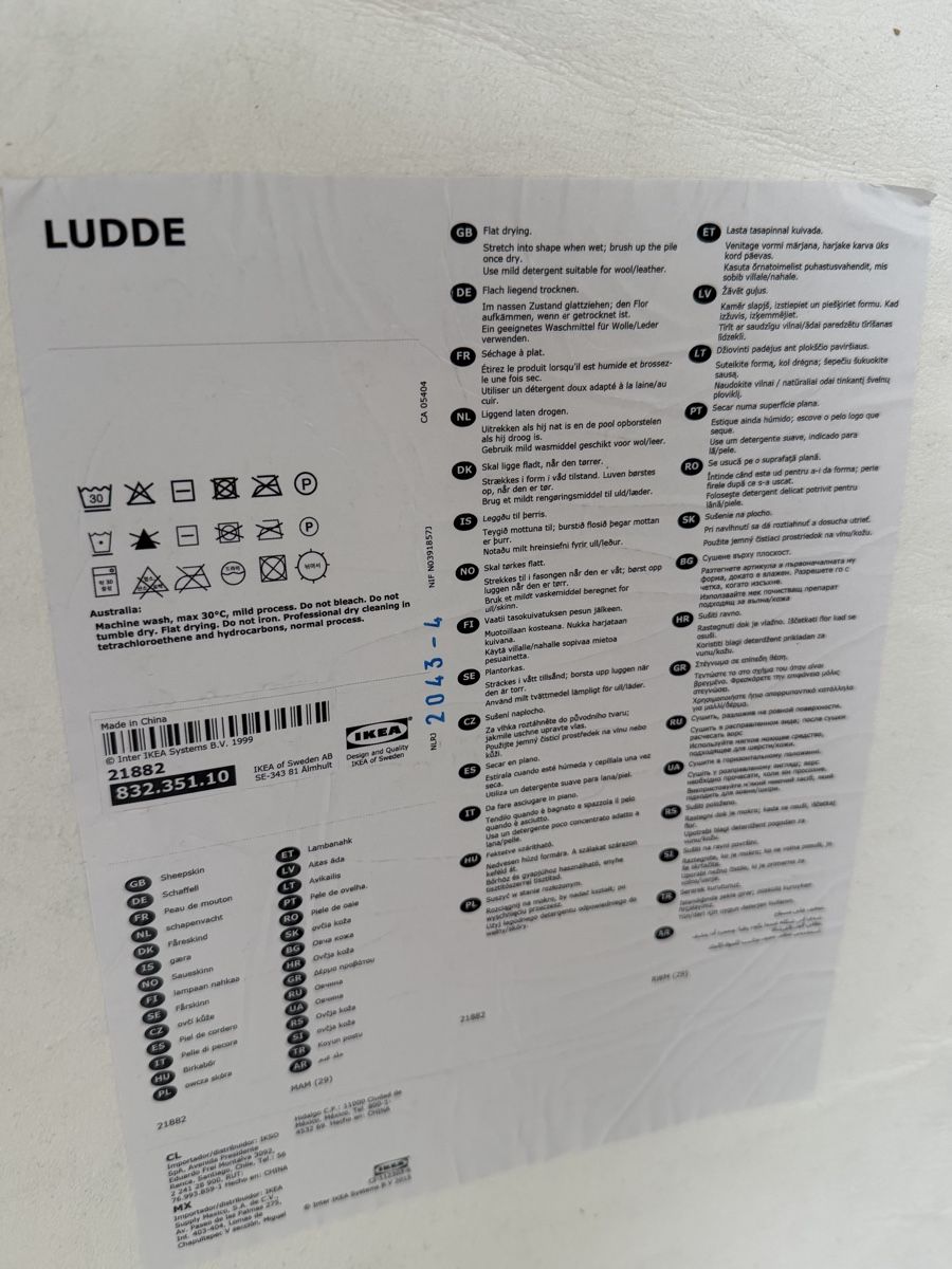 Ikea Tappeti: 2 LUDDE sheep skins – Nuovo (secondo la descrizione) da Ascona venduto da GioeleS 4
