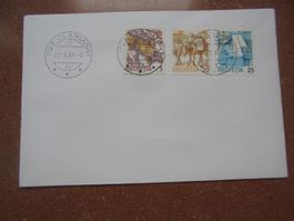 Enveloppe affranchie timbres - 1989