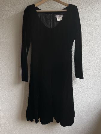 Yves Saint Laurent Robe Vintage Noire Velours Taille 42