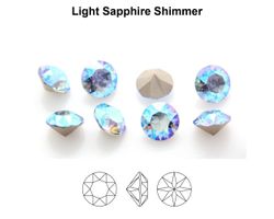 1088 Swarovski, Light Sapphire Shimmer, SS39 / 8 mm, 4 Stück