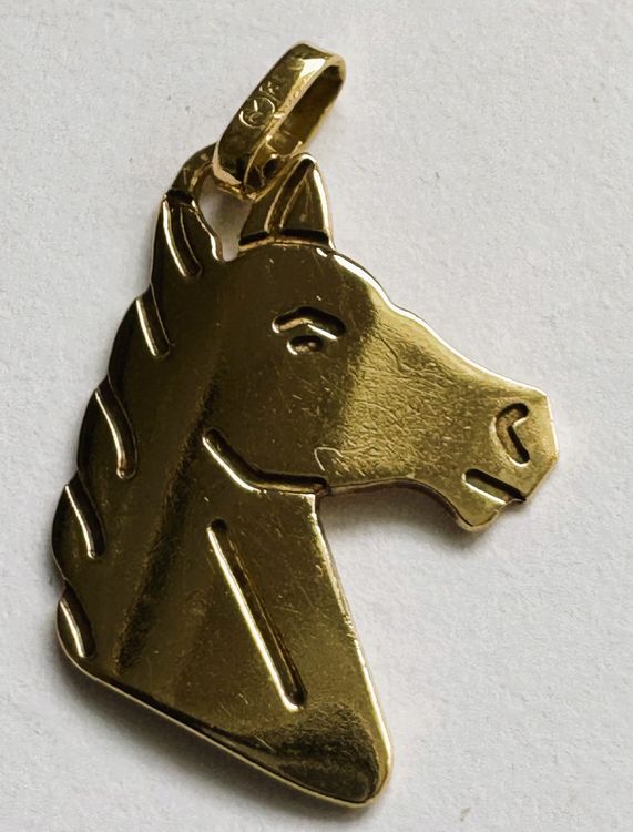 Anhänger 18Karat Gelbgold "Pferdekopf" 3