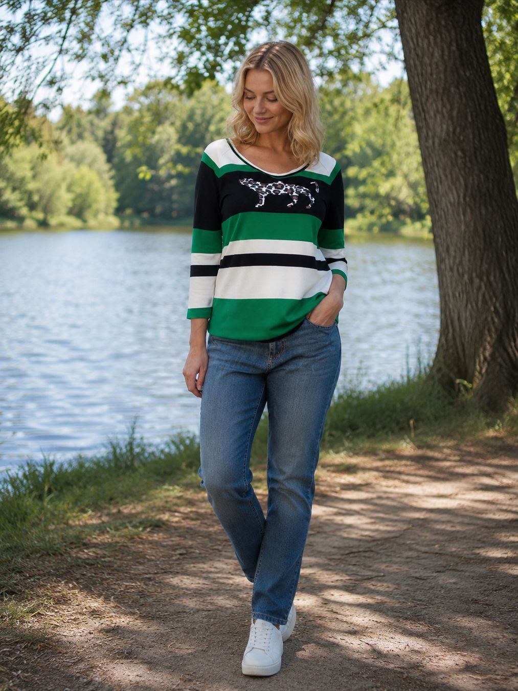 Marc Cain Lotti di vestiti: MARC CAIN Set Gr.40/42 :Jeans, T-Shirt, Strickpulli – Usato da Affoltern am Albis venduto da Elenaki67 3