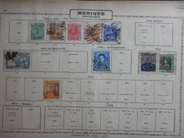 Mexiko ab Klassik Sammlung III auf uralten Vordruckseiten. S