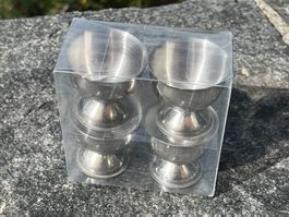 4 x Eierbecher aus Metall