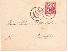 1905 Brief Süs Graubünden nach Maienfeld selten Stempel Süs