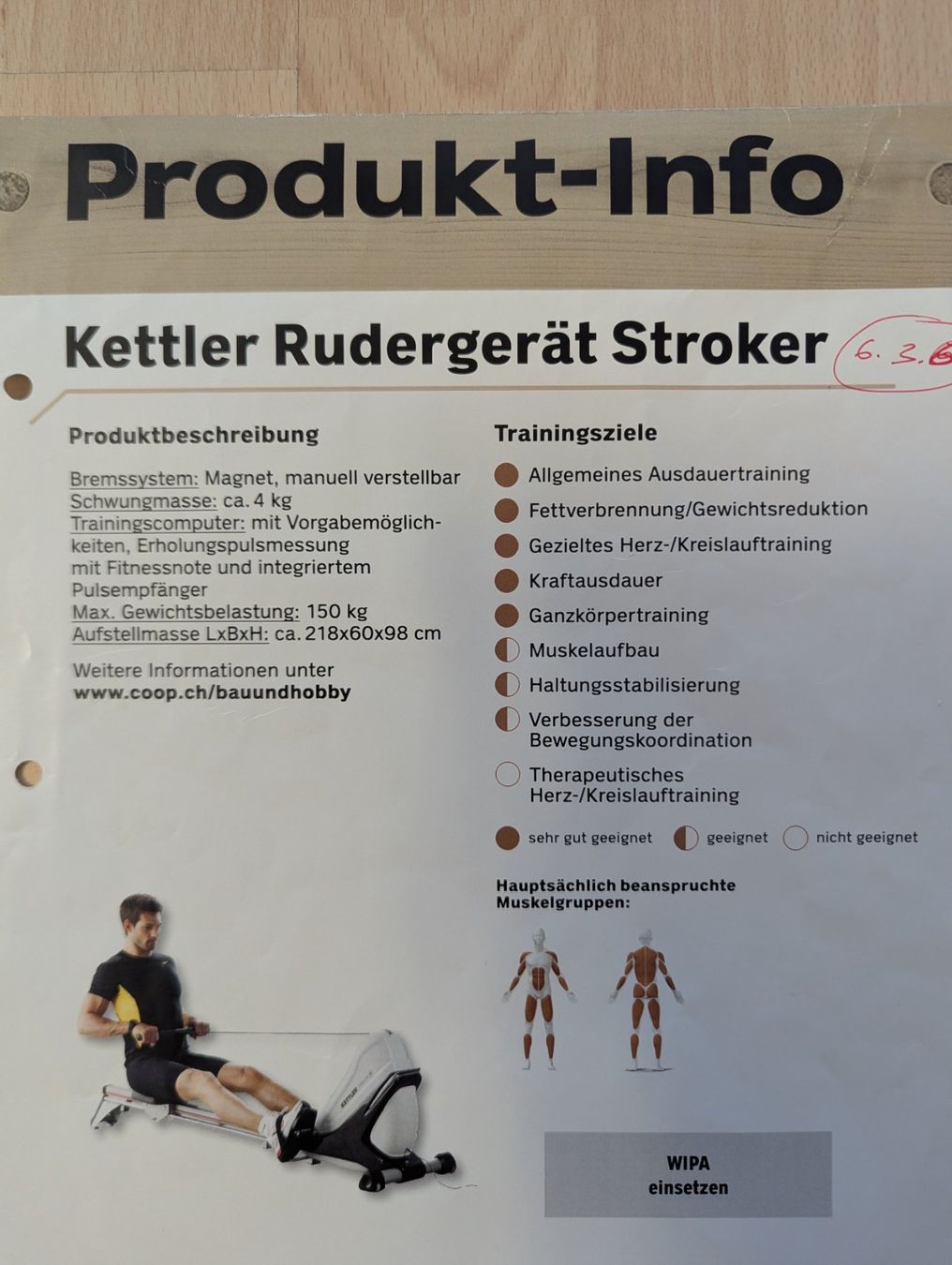 Kettler Hometrainer: Rudergerät – Usato da Lengnau AG venduto da Ehrendingen 3