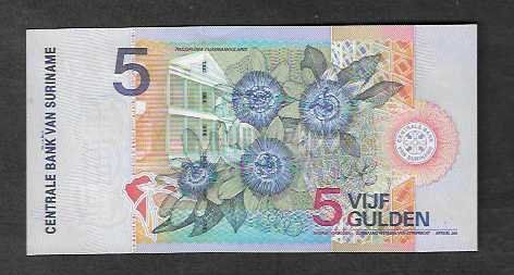 Banconote: Suriname  5  Gulden  2000  Bankfrisch – Nuovo (secondo la descrizione) da Gordola venduto da coinsandnotes 1