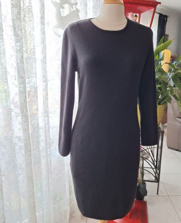 Robe noire Rodier en laine mérinos, taille 38🍂