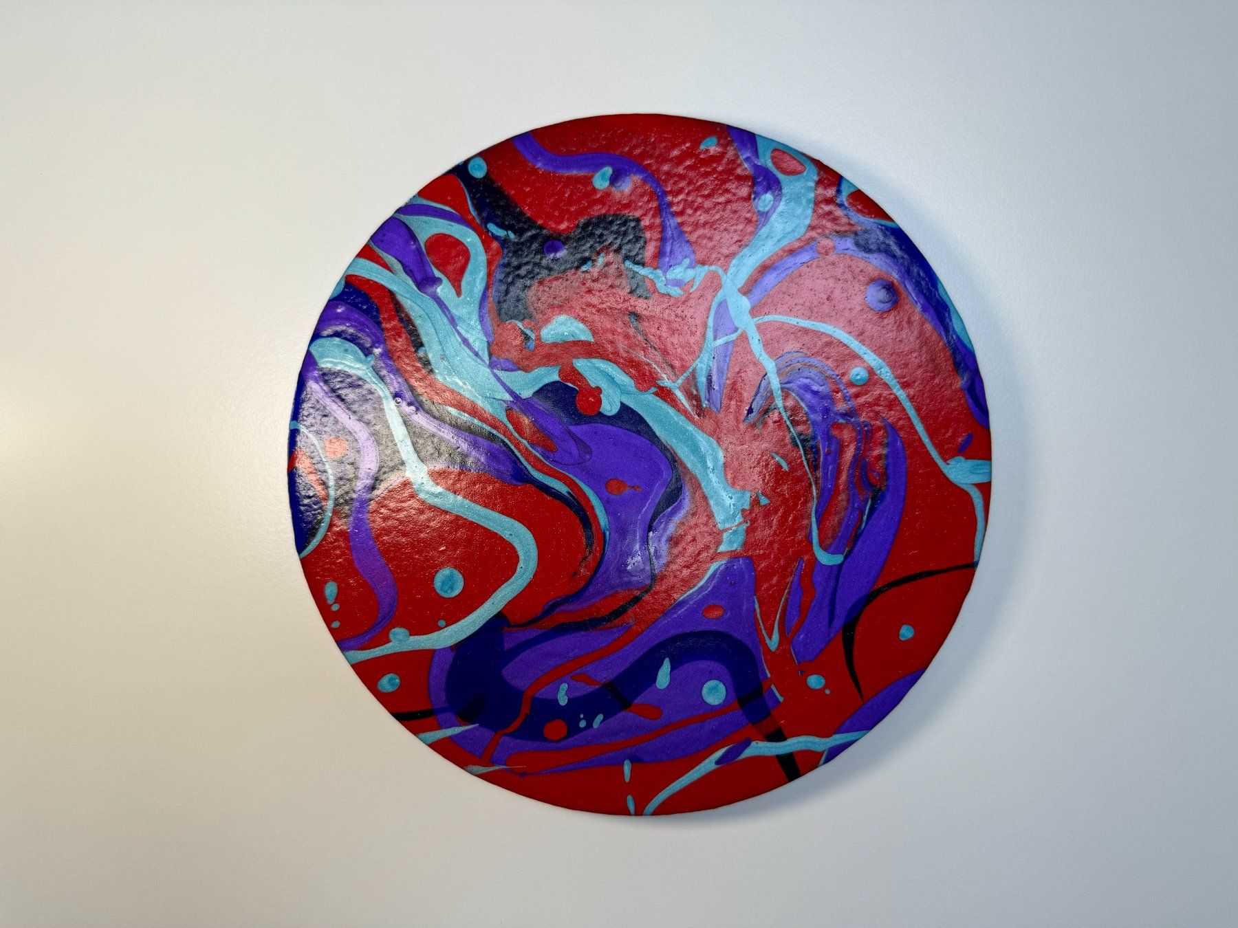 Dipinti: Acryl-Flüssigmalerei, kreisförmig – Usato da Schlieren venduto da MayaSheng1983