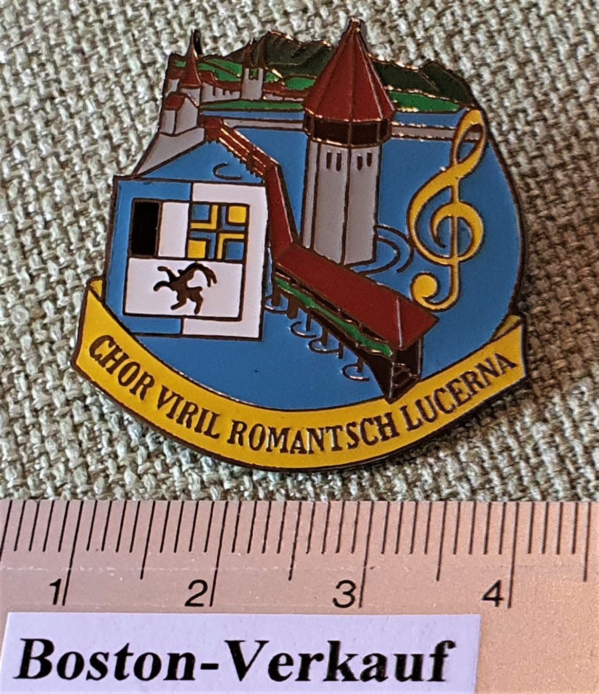 Placchette & Badge: D433 - Pin Chor Viril Romantsch Lucerna – Usato da Reinach BL venduto da Boston-Verkauf 1