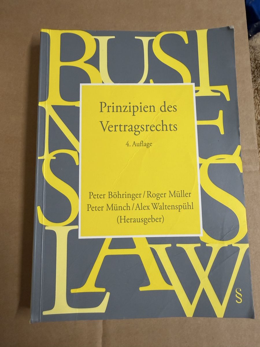 Libri: Prinzipien des Vertragsrechts 4. Auflage  – Nuovo (secondo la descrizione) da Kloten venduto da Raresets_CH