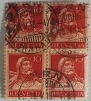 4313) 126I, Tell Type 1, im 4-Block gestempelt Kt. 650.-