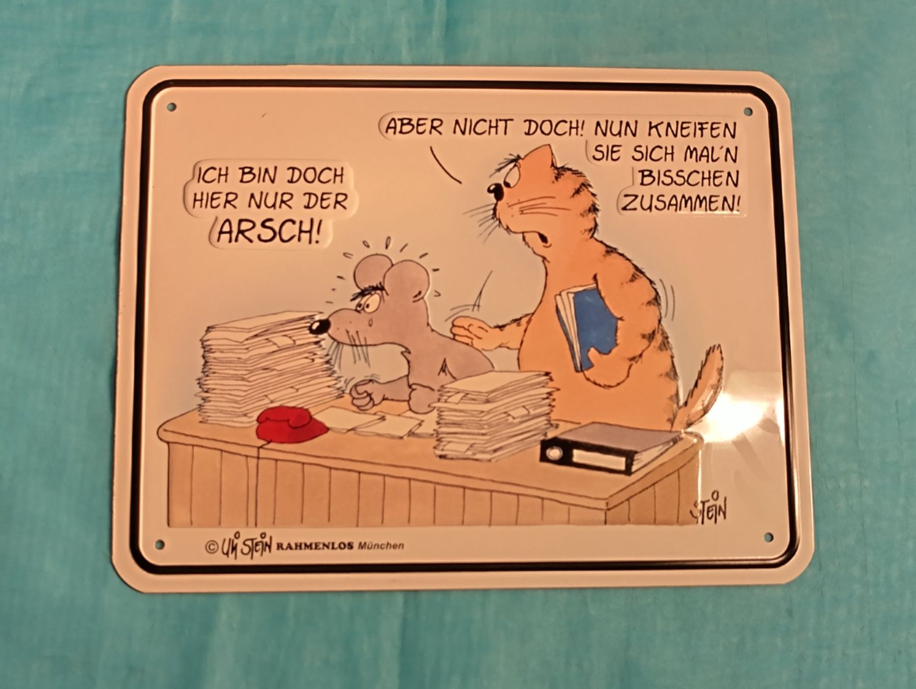 Insegne: Blechschild, Rahmenlos, 17 x 22cm, Uli Stein – Nuovo e nell'imballaggio originale da Bellach venduto da JingleCherry