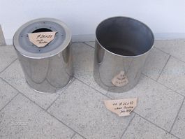 Blumentopf Übertopf Dekor 1+1 D.26x27 cm Metall verchr. ande