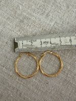 750 Yellow Gold Loop Earrings